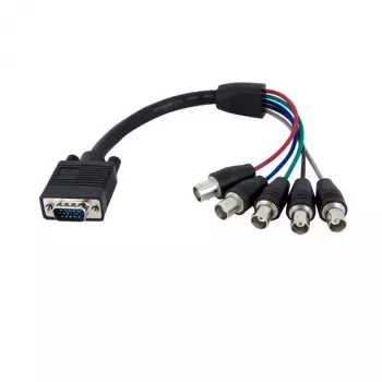 StarTech.com 1 pėdos koaksialinis HD15 VGA į 5 BNC RGBHV monitoriaus laidas - M/F