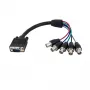 StarTech.com 1 pėdos koaksialinis HD15 VGA į 5 BNC RGBHV monitoriaus laidas - M/F