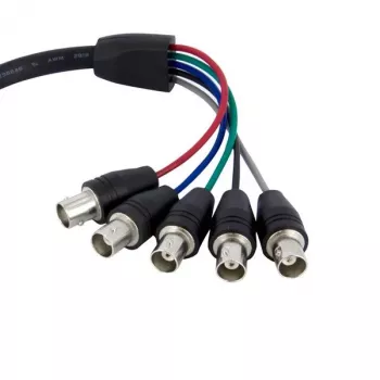 StarTech.com 1 pėdos koaksialinis HD15 VGA į 5 BNC RGBHV monitoriaus laidas - M/F