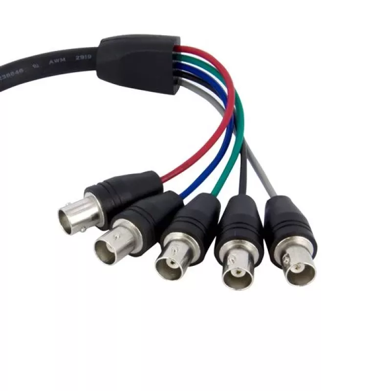 StarTech.com 1 pėdos koaksialinis HD15 VGA į 5 BNC RGBHV monitoriaus laidas - M/F