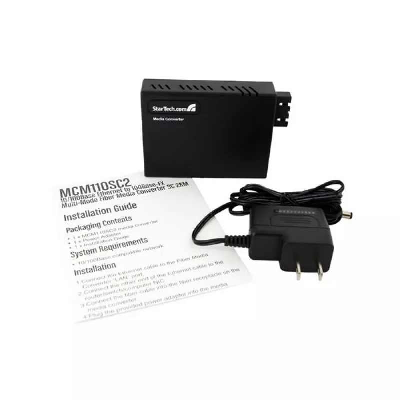 StarTech.com 10/100 daugiamodis šviesolaidinis Ethernet medijos keitiklis SC 2 km