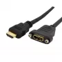 StarTech.com 3ft HDMI moteriškas–vyriškas adapteris, 4K didelės spartos skydelio montavimo HDMI laidas, 4K 30Hz UHD HDMI, 10.2 Gbps pralaidumas