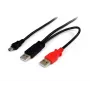 StarTech.com USB Y laidas 1,8 m USB-A į Mini-B išoriniam kietajam diskui