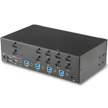 StarTech.com 4 prievadų HDMI KVM jungiklis - 4K 30Hz - dviejų ekranų