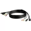 StarTech.com 6 pėdų 4-in-1 USB DisplayPort KVM perjungimo kabelis su garsu ir mikrofonu