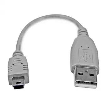StarTech.com 6 colių Mini USB 2.0 laidas – A į Mini B, 0,152 m, USB A, Mini-USB B, USB 2.0, Kištukas/Kištukas, Pilka