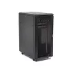 StarTech.com 4 stulpų 25U serverio spinta, užrakinama 19 colių duomenų spinta kompiuterinei / AV / IT įrangai, biuro / namų tinklo spinta su ratukais ir reguliuojamais montavimo bėgeliais