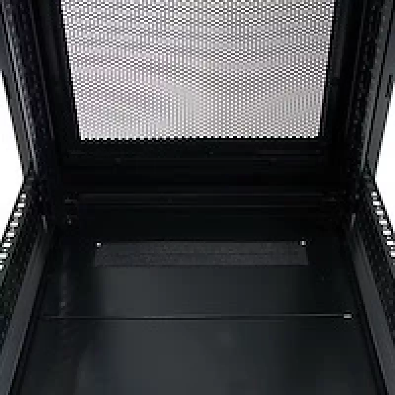 StarTech.com 4 stulpų 25U serverio spinta, užrakinama 19 colių duomenų spinta kompiuterinei / AV / IT įrangai, biuro / namų tinklo spinta su ratukais ir reguliuojamais montavimo bėgeliais