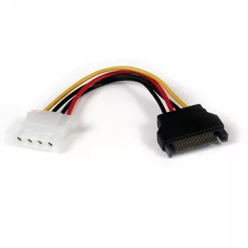 StarTech.com 6 colių SATA į LP4 maitinimo adapterio laidas - F/M, Molex (4 kontaktų), SATA 15 kontaktų, 0,1524 m, vyriškas, vyriškas, tiesus