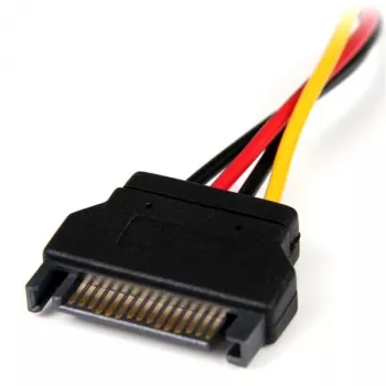 StarTech.com 6 colių SATA į LP4 maitinimo adapterio laidas - F/M, Molex (4 kontaktų), SATA 15 kontaktų, 0,1524 m, vyriškas, vyriškas, tiesus