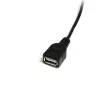 StarTech.com 30 cm Mini USB 2.0 laidas – USB A į Mini B (vyriška/moteriška), 0,48 Gbit/s, juoda