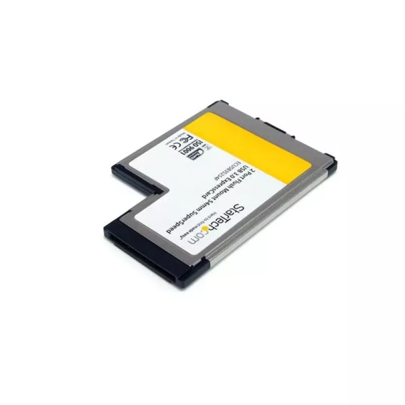 StarTech.com 2 prievadų ExpressCard 54mm USB 3.0 adapteris su UASP palaikymu, įleidžiamas montavimas