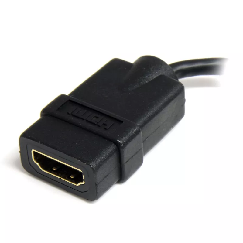 StarTech.com Micro HDMI į HDMI adapteris - 4K 30Hz vaizdas - patvarus greitas Micro HDMI Type-D į HDMI 1.4 keitiklis/kabelio adapteris - Ultra HD HDMI monitoriams, TV ir ekranams - M/F