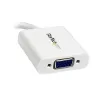 StarTech.com Mini DisplayPort į VGA adapteris – aktyvus Mini DP į VGA keitiklis – 1080p vaizdas – mDP arba Thunderbolt 1/2 Mac/PC prie VGA monitoriaus/projektoriaus/ekrano – mDP 1.2 į VGA raktas – baltas
