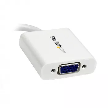 StarTech.com Mini DisplayPort į VGA adapteris – aktyvus Mini DP į VGA keitiklis – 1080p vaizdas – mDP arba Thunderbolt 1/2 Mac/PC prie VGA monitoriaus/projektoriaus/ekrano – mDP 1.2 į VGA raktas – baltas