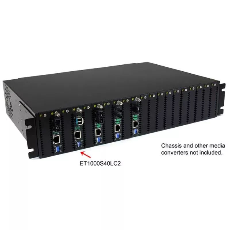 StarTech.com ET1000S40LC2 Gigabit vienmodis šviesolaidinis medijos keitiklis LC 40 km