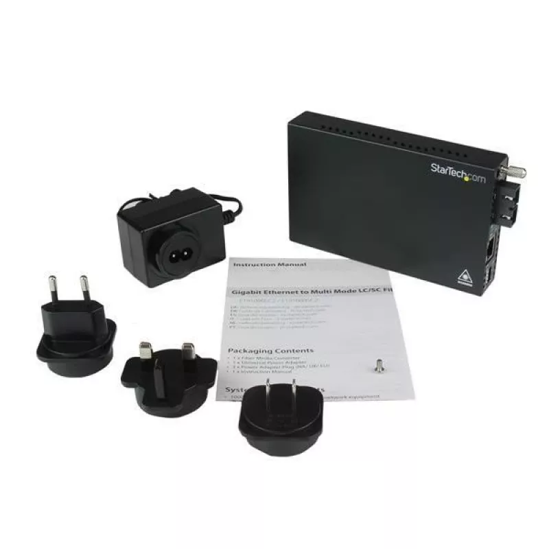 StarTech.com Gigabit Ethernet daugiamodis šviesolaidinis medijos keitiklis SC 550m - 1000 Mbps