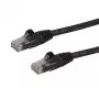 StarTech.com 7m CAT6 Ethernet kabelis - juodas CAT 6 Gigabit Ethernet laidas - 250MHz 100W PoE RJ45 UTP tinklo/jungiamasis kabelis su apsauga nuo užkliuvimo ir įtempimo mažinimu, individualiai išbandytas