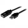 StarTech.com 15 m aktyvus USB 2.0 ilginimo kabelis - M/F, 15 m, USB A, USB A, USB 2.0, Vyriškas/Moteriškas, Juoda