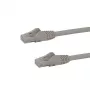 StarTech.com 15m CAT6 Ethernet kabelis pilkas – Gigabit tinklo laidas 250MHz 100W PoE RJ45 UTP kištukas su apsauga nuo užkliuvimo ir įtempimo mažinimu, individualiai išbandytas