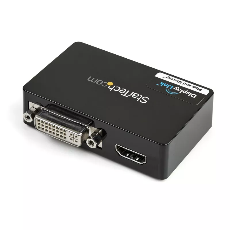 StarTech.com USB 3.0 į HDMI / DVI adapteris - 2048x1152, 3.2 Gen 1 (3.1 Gen 1), USB Type-B, DVI išvestis, HDMI išvestis