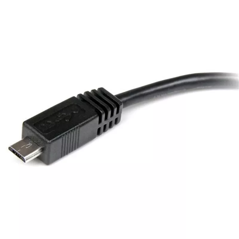 StarTech.com 6 colių Micro USB į Mini USB adapterio kabelis M/F, 0,15 m, Mini-USB B, Micro-USB A, Vyriškas/Moteriškas, Juodas