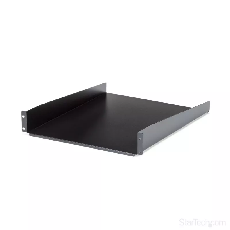 StarTech.com CABSHELF22 2U fiksuota lentyna serverio stovui – 22 colių gylio, juoda
