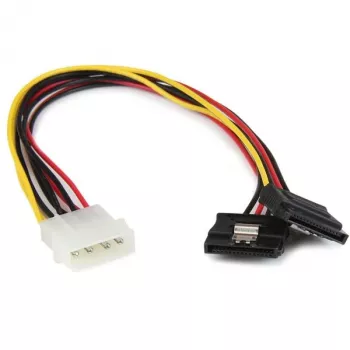 StarTech.com 12 colių LP4 į 2x fiksuojančius SATA maitinimo Y skirstytuvas - 4 kontaktų LP4 į dvigubą SATA