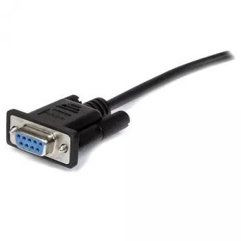 StarTech.com 3 m juodas tiesinis DB9 RS232 nuoseklusis kabelis - kištukas / lizdas