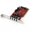 StarTech.com 4 prievadų PCI USB 3.0 adapterio kortelė su SATA/SP4 maitinimu