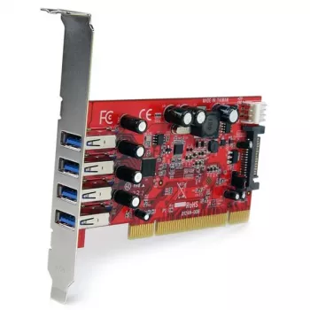StarTech.com 4 prievadų PCI USB 3.0 adapterio kortelė su SATA/SP4 maitinimu