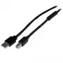 StarTech.com 65ft (20m) aktyvus USB 2.0 A į B laidas, ilgas USB laidas, USB spausdintuvo laidas, 1x USB A (kištukas), 1x USB B (kištukas), juodas