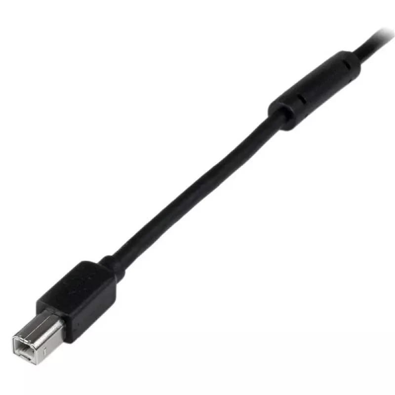 StarTech.com 65ft (20m) aktyvus USB 2.0 A į B laidas, ilgas USB laidas, USB spausdintuvo laidas, 1x USB A (kištukas), 1x USB B (kištukas), juodas
