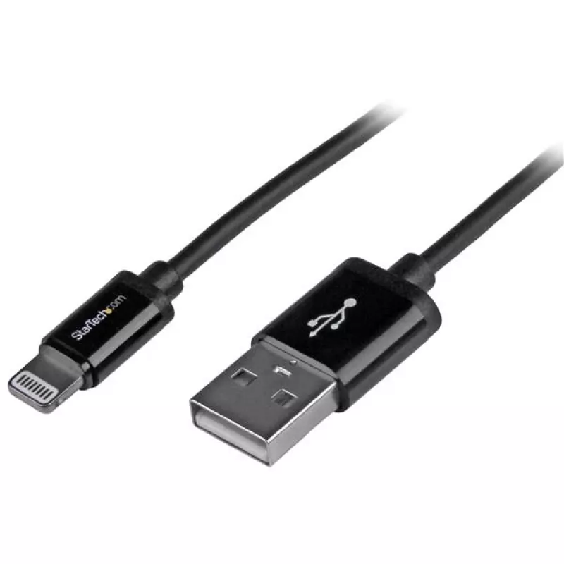 StarTech.com 1 m USB į Lightning laidas - iPhone / iPad / iPod įkrovimo ir sinchronizavimo laidas - greitas įkrovimas - Apple MFi sertifikuotas - juodas
