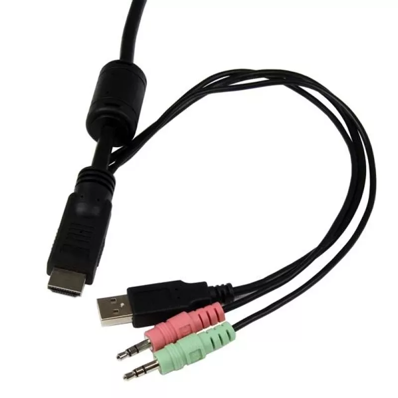 StarTech.com 2 prievadų USB HDMI KVM jungiklis su garsu ir nuotoliniu valdymu – maitinamas per USB