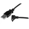 StarTech.com 1 m Mini USB laidas – A į kampuotą Mini B, USB 2.0, juodas