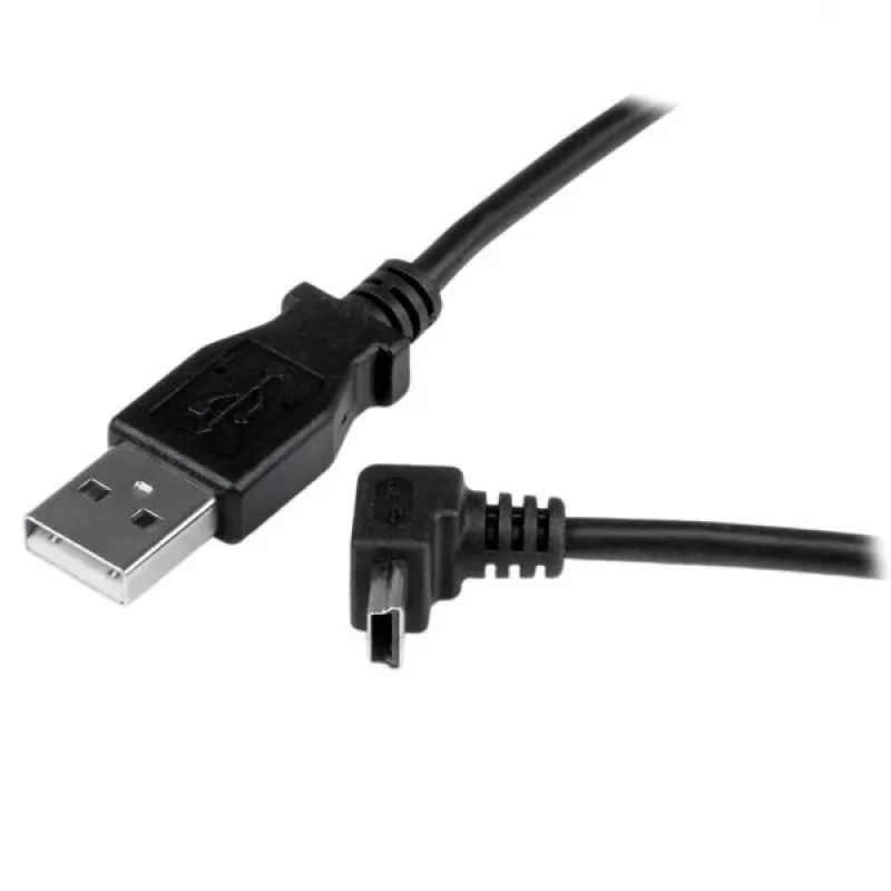 StarTech.com 1 m Mini USB laidas – A į kampuotą Mini B, USB 2.0, juodas