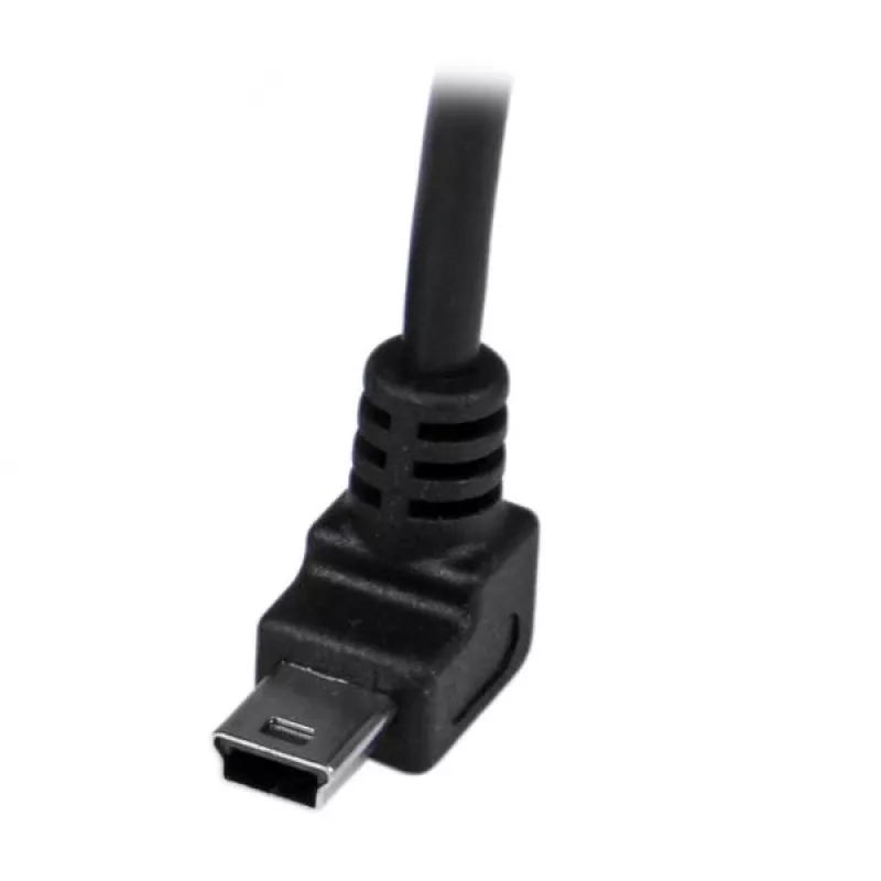 StarTech.com 1 m Mini USB laidas – A į kampuotą Mini B, USB 2.0, juodas