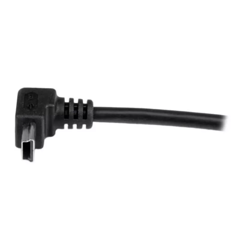 StarTech.com 1 m Mini USB laidas – A į kampuotą Mini B, USB 2.0, juodas