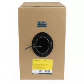 StarTech.com Biri Cat5e Etherneto Laidas - 304,8 m (1000 pėdų) - Vientisas - CMR Sertifikuotas - Juodas - TAA Atitinkantis