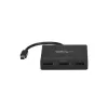 StarTech.com 3 prievadų kelių monitorių adapteris – Mini DisplayPort į DisplayPort MST šakotuvas, dviguba 4K 30Hz ir 1x 1080p – vaizdo skirstytuvas išplėstiniam darbalaukiui tik Windows – mDP 1.2 į 3x DP