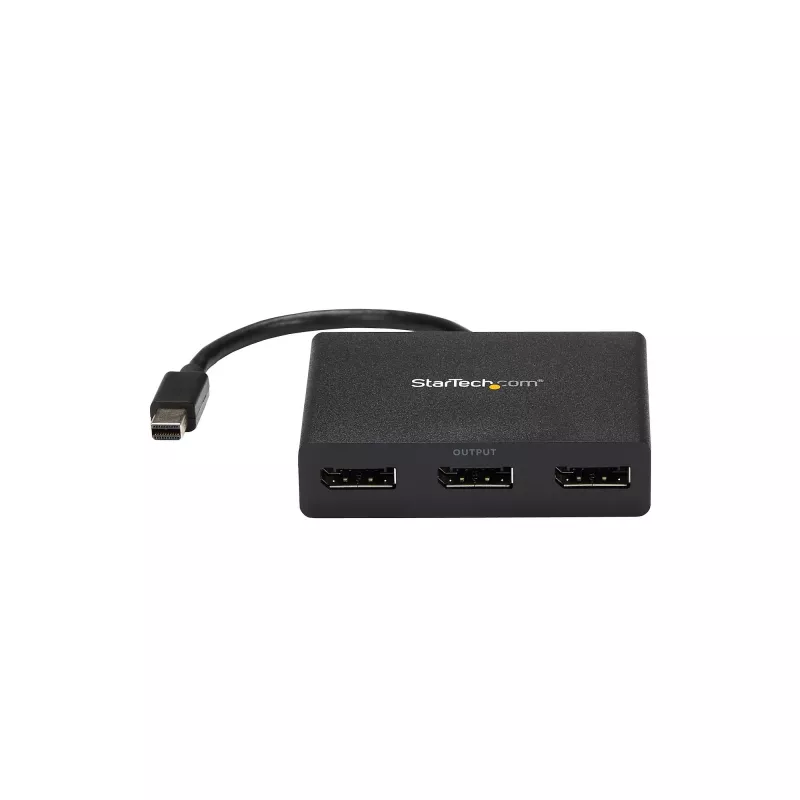 StarTech.com 3 prievadų kelių monitorių adapteris – Mini DisplayPort į DisplayPort MST šakotuvas, dviguba 4K 30Hz ir 1x 1080p – vaizdo skirstytuvas išplėstiniam darbalaukiui tik Windows – mDP 1.2 į 3x DP