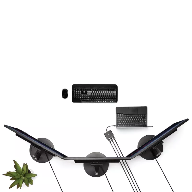 StarTech.com 3 prievadų kelių monitorių adapteris – Mini DisplayPort į DisplayPort MST šakotuvas, dviguba 4K 30Hz ir 1x 1080p – vaizdo skirstytuvas išplėstiniam darbalaukiui tik Windows – mDP 1.2 į 3x DP