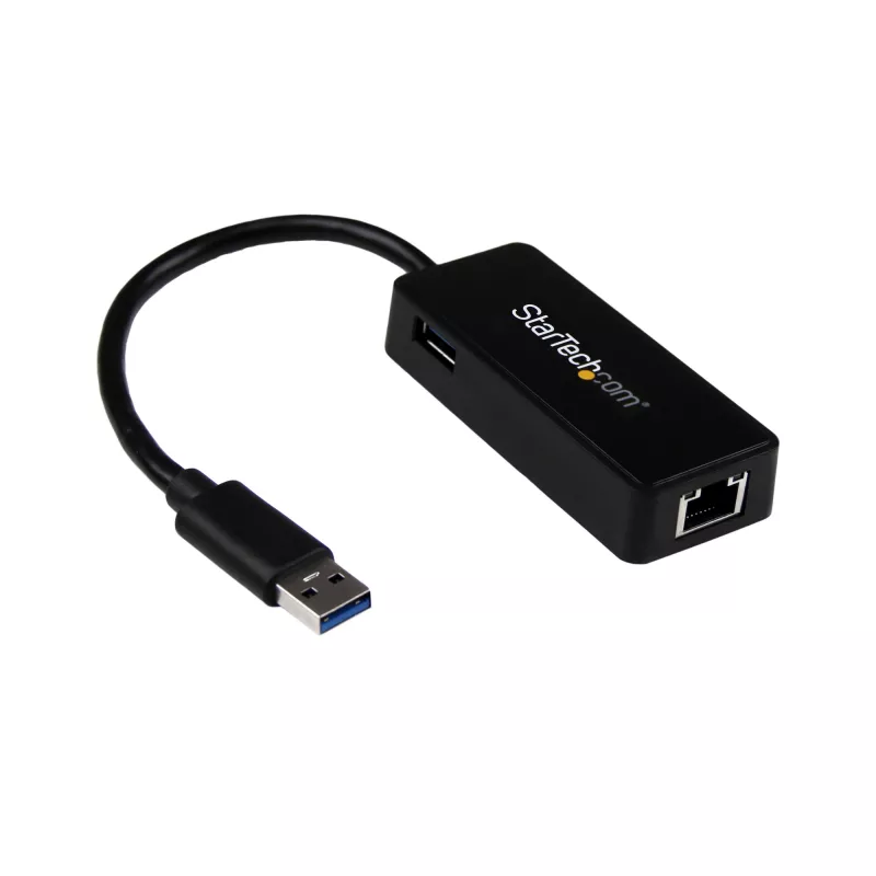 StarTech.com USB 3.0 į Gigabit Ethernet adapteris su USB prievadu - juodas