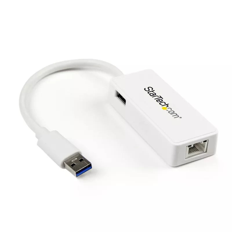 StarTech.com USB 3.0 į Gigabit Ethernet adapteris su USB prievadu - Baltas