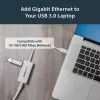 StarTech.com USB 3.0 į Gigabit Ethernet adapteris su USB prievadu - Baltas