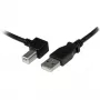 StarTech.com 2 m USB 2.0 A į kairėn lenktą B laidas - vyriškas/vyriškas