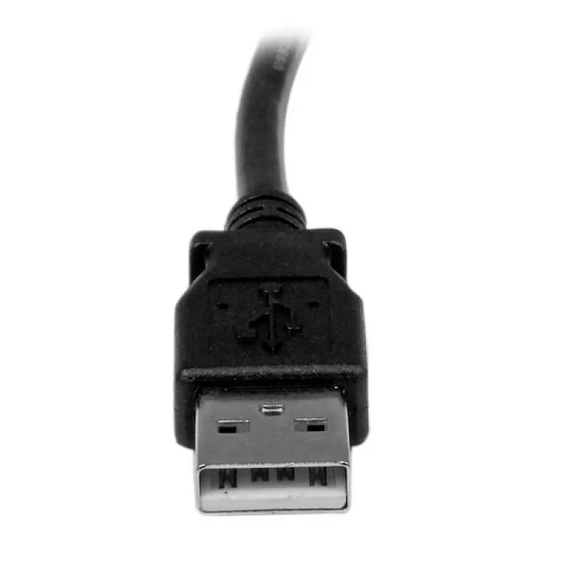 StarTech.com 2 m USB 2.0 A į kairėn lenktą B laidas - vyriškas/vyriškas