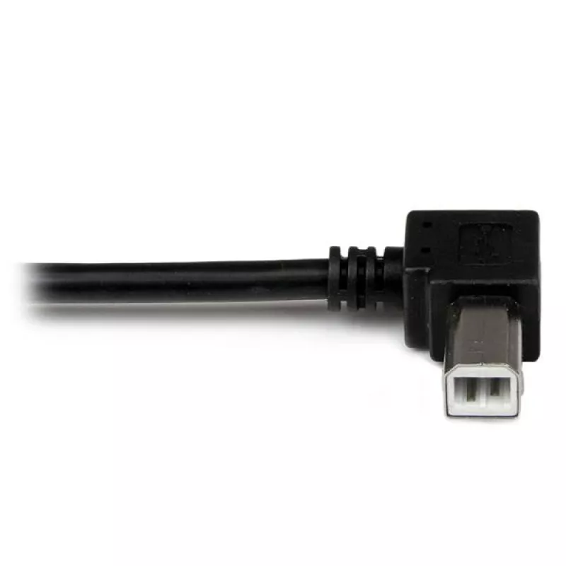 StarTech.com 2 m USB 2.0 A į kairėn lenktą B laidas - vyriškas/vyriškas