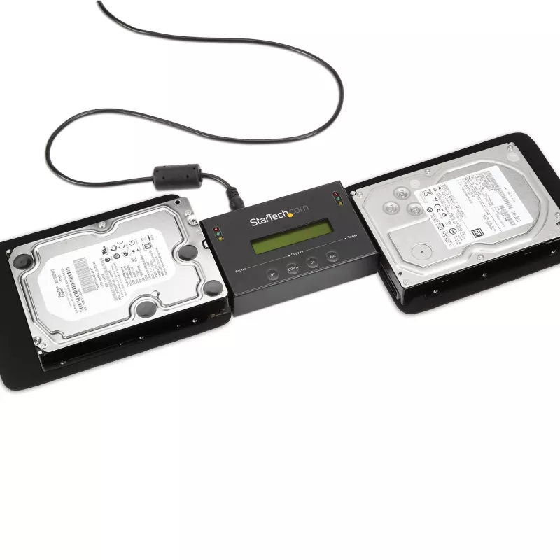 StarTech.com SATDUP11 – atskiras SATA HDD/SSD kopijavimo ir trynimo įrenginys su LCD ekranu